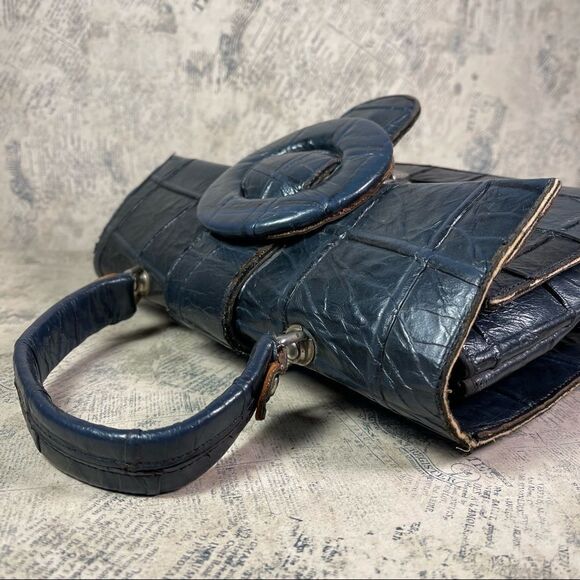 Jeanne Bernard Vintage 60’s Crocodile / Alligator Handbag - Picture 6 of 13